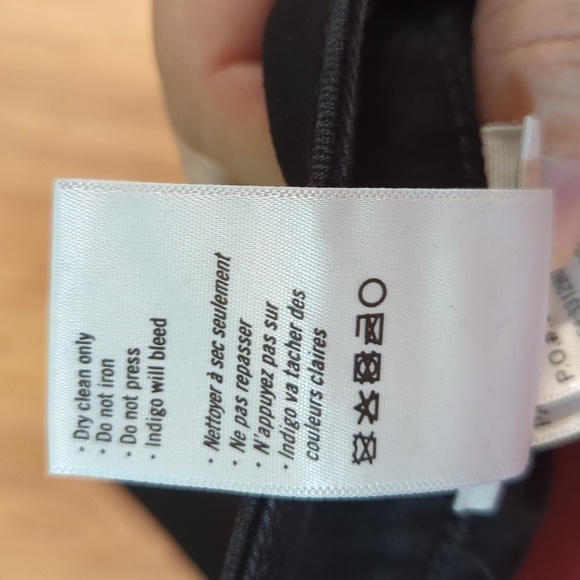 Paige high-rise flare jeans with raw hem - Genevieve style in black, women's 32" - Picture 7 of 7